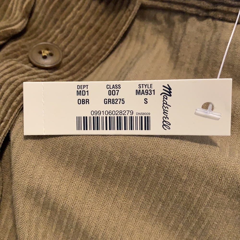 Madewell Men’s Corduroy Easy Shirt NWT - Picture 3 of 3